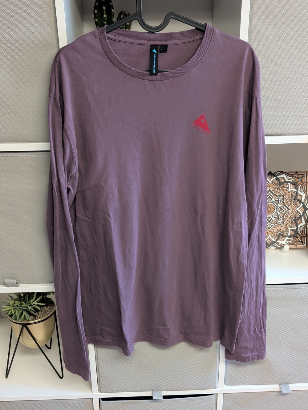 Men's Long-Sleeve Crewneck Shirt in Dusty Mauve